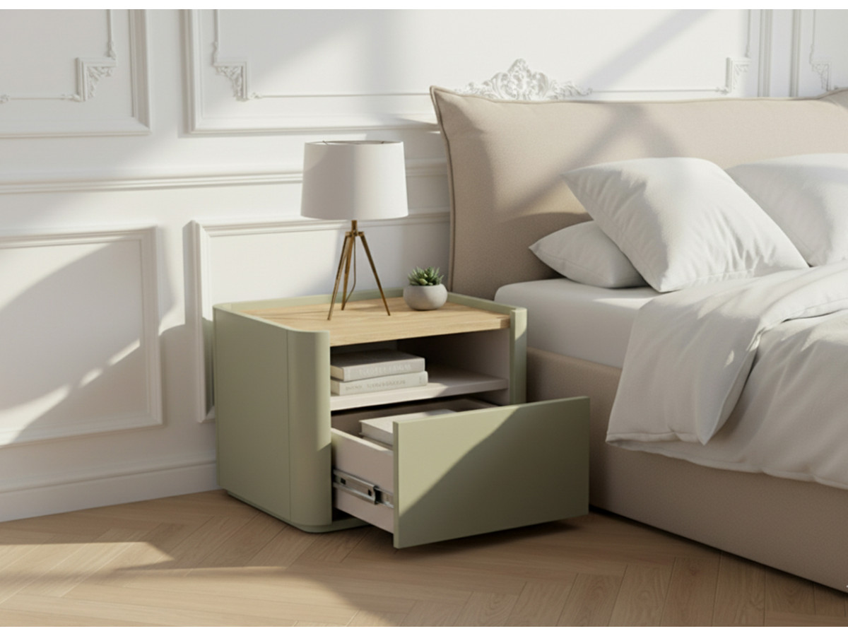 Lot de 2 chevets 1 tiroir ANYRA vert — vue 6