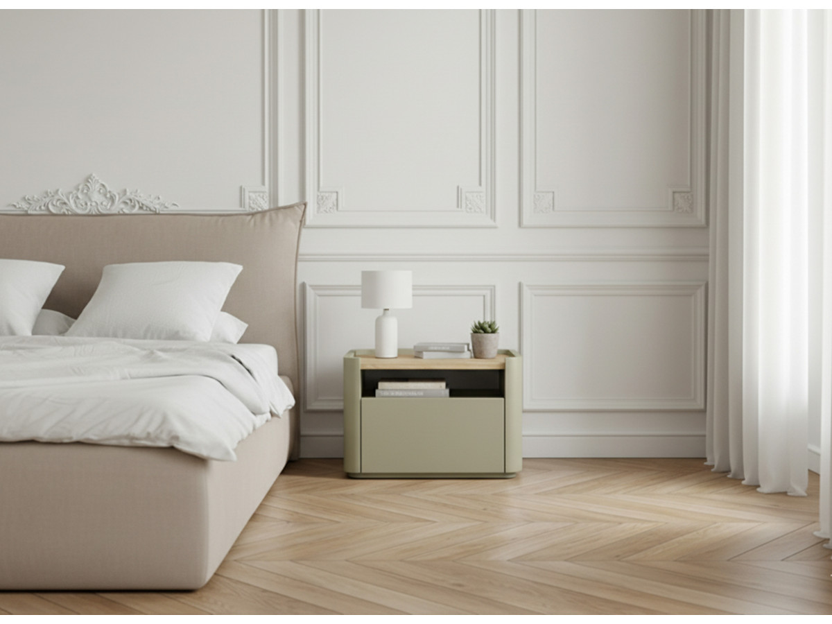 Lot de 2 chevets 1 tiroir ANYRA vert — vue 4