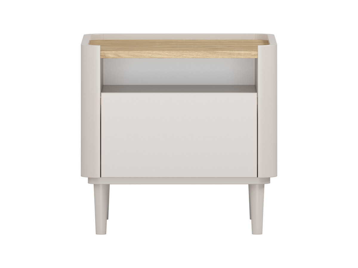 Set van 2 ANYRA nachtkastjes met elk 1 lade, poten van massief hout