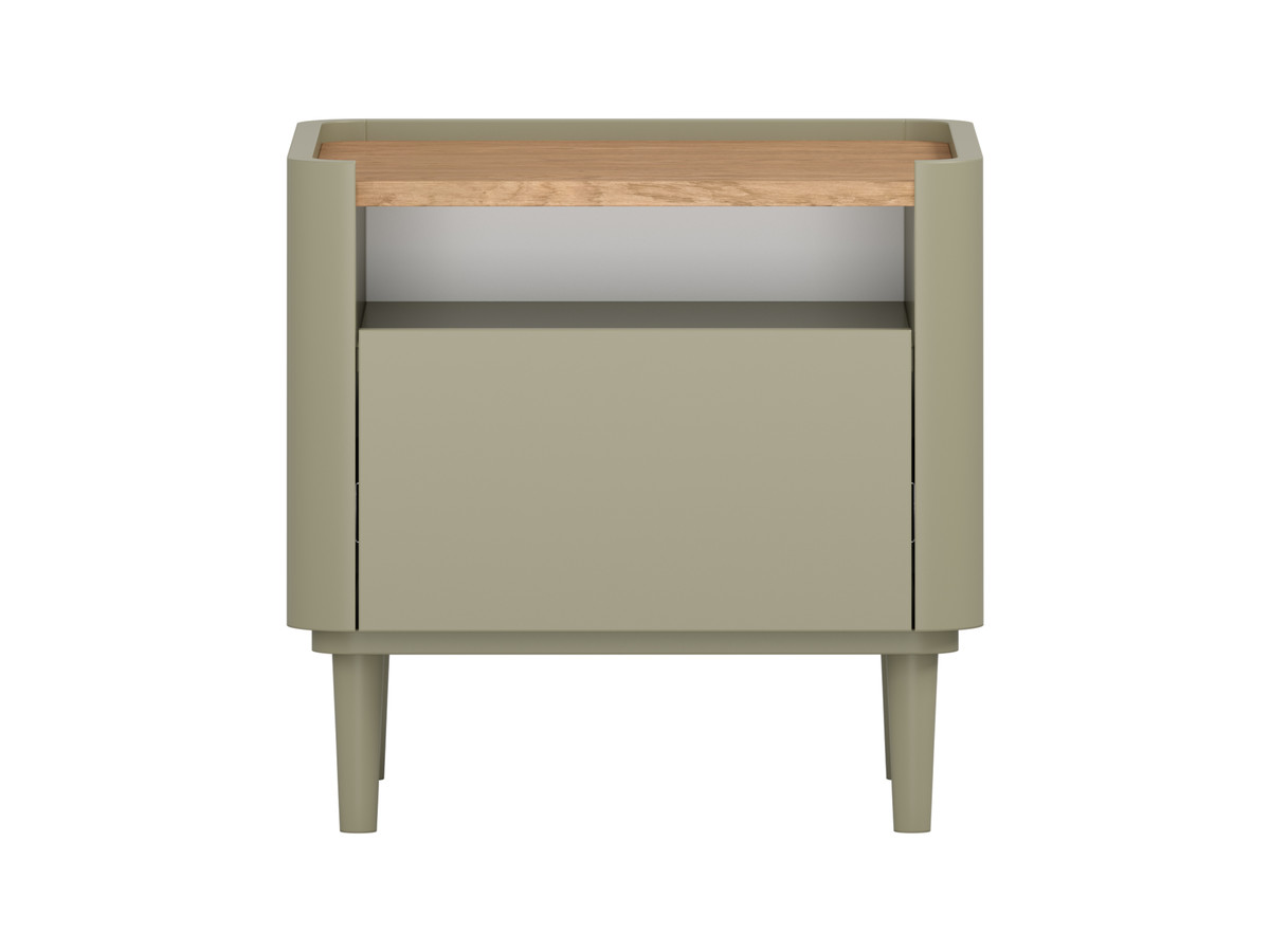 Set van 2 ANYRA nachtkastjes met elk 1 lade, poten van massief hout