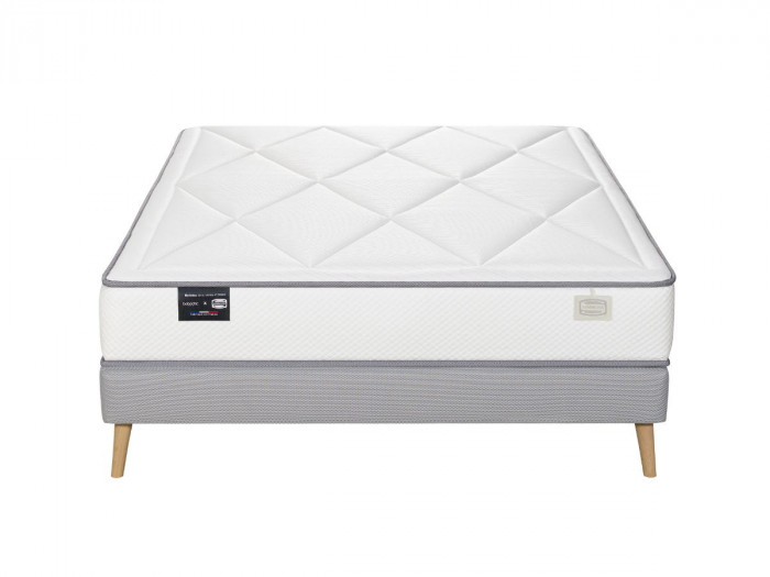 Ensemble matelas ressorts ensachés IENA + sommier BOBOCHIC x SIMMONS ®