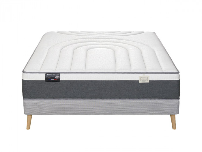 Ensemble matelas hybride ressorts ensachés et mousse à mémoire de forme EYLAU + sommier BOBOCHIC x SIMMONS ®