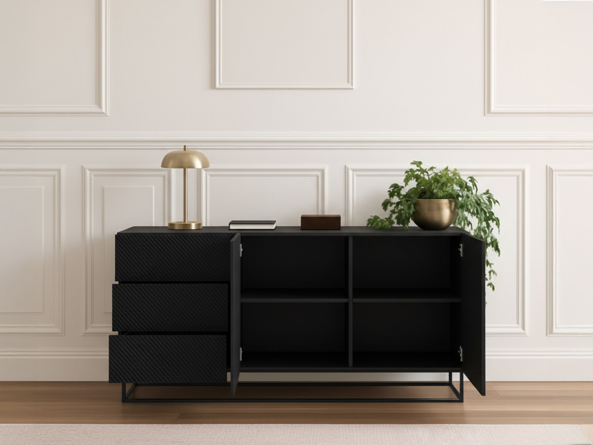 ALICE 2-deurs dressoir 167 cm metalen poten