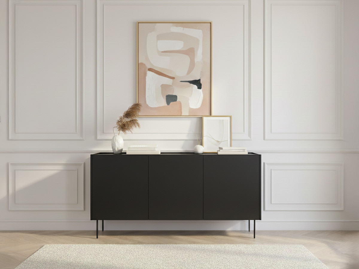 Buffet 3 portes 170 cm ATLAS noir