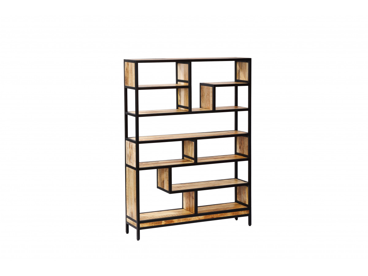 BEAUBOURG boekenkast, 180 cm hoog, massief mangohout