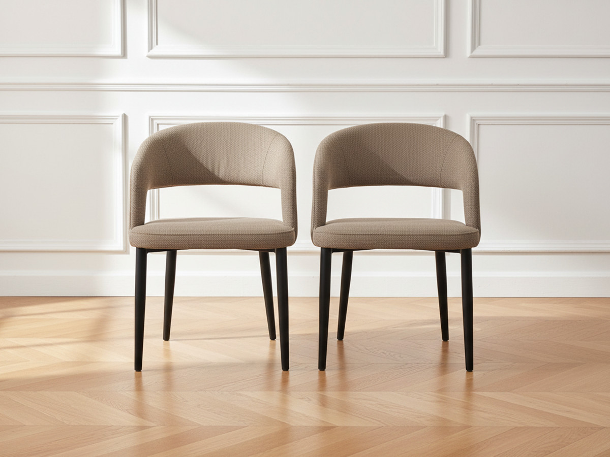 Set van 2 LOUIS stoelen in structuurstof