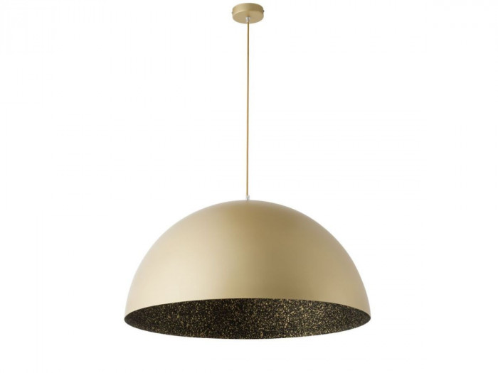 Lustre YSOLDE bicolore or en acier