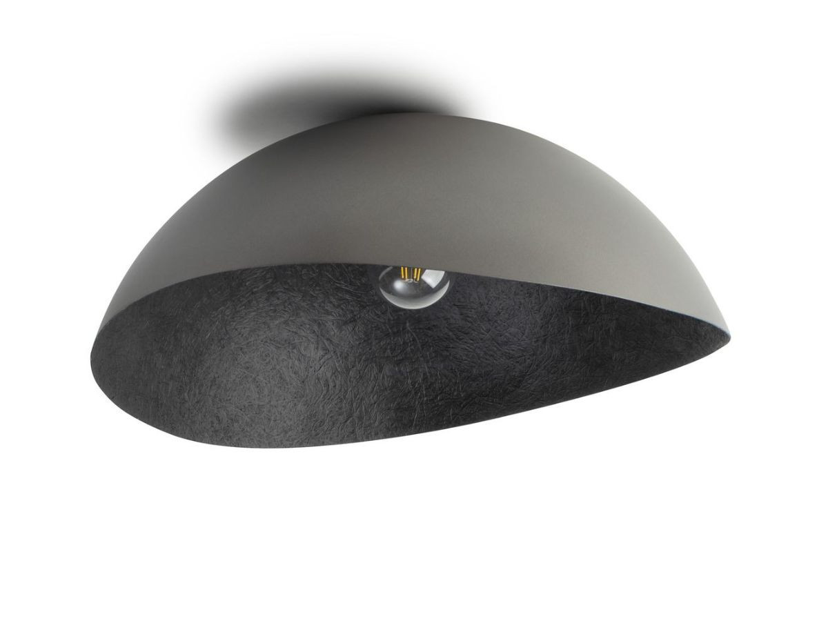 Tweekleurige grijze stalen plafondlamp ALTEA