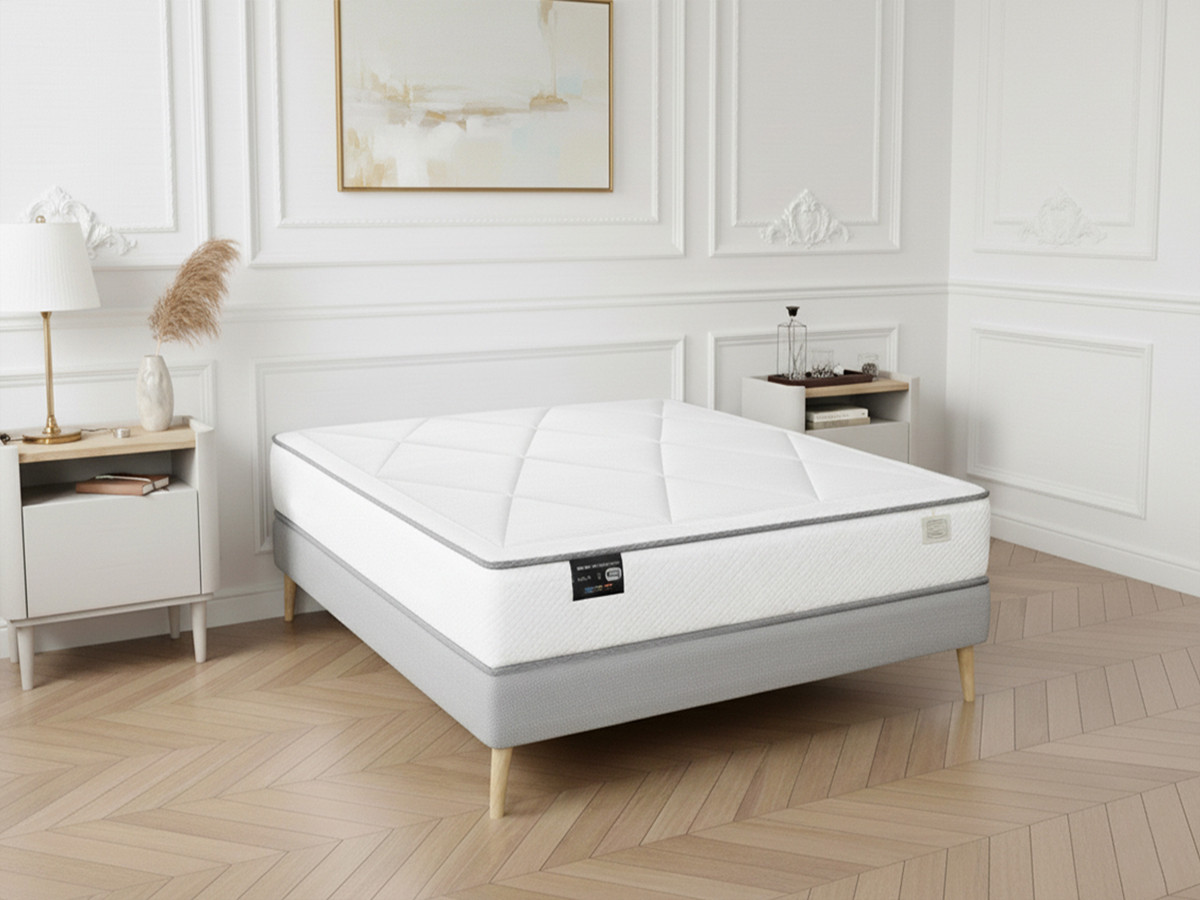Ensemble matelas ressorts ensachés IENA + sommier BOBOCHIC x SIMMONS ® Ensemble matelas ressorts ensachés IENA + sommier BOBOCHIC x SIMMONS ®