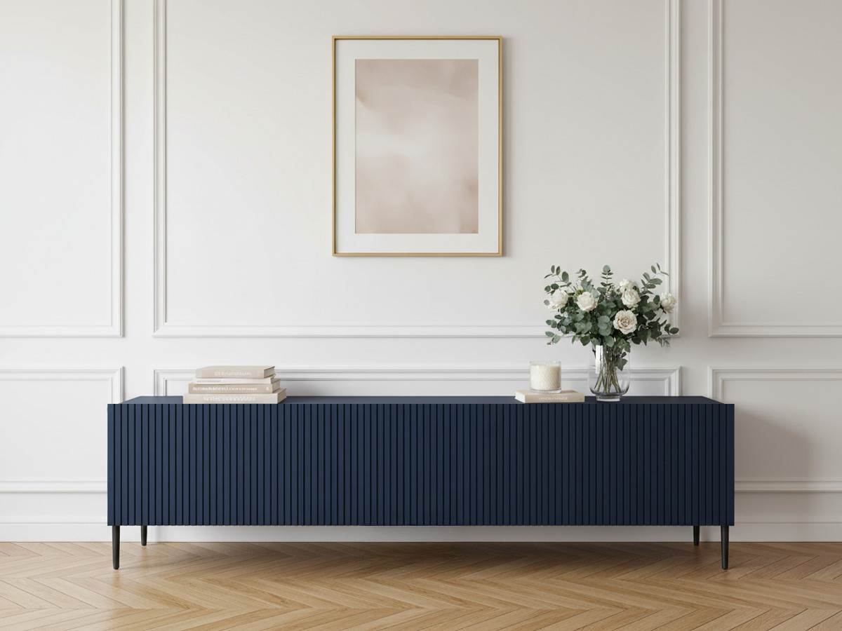 Meuble TV 200 cm KASHA Pieds noir