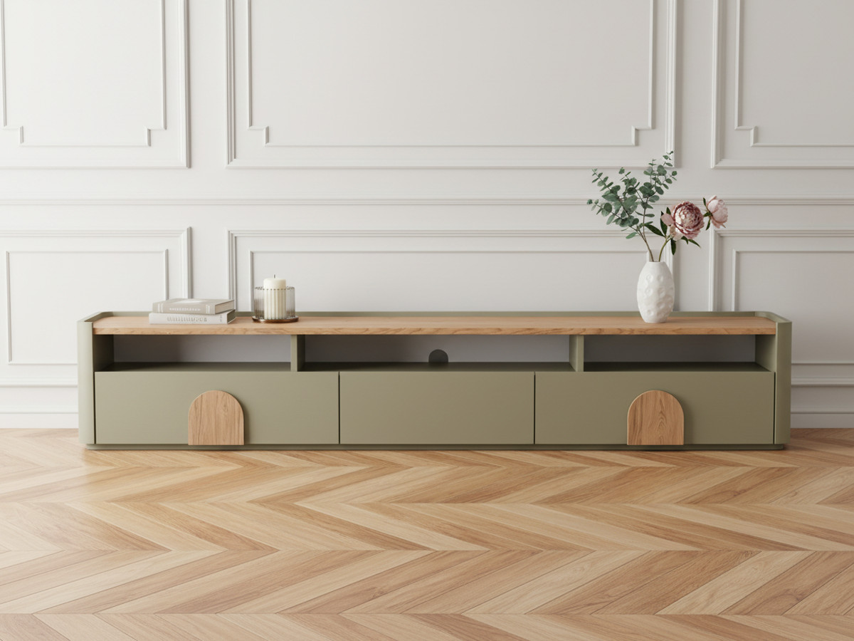 Meuble TV 1 porte 2 tiroirs 200 cm ENYRA