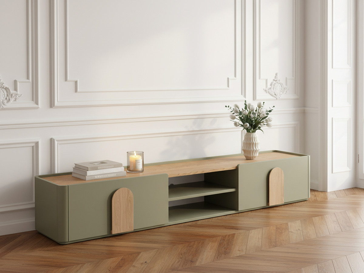 Meuble TV 1 porte 1 tiroir 220 cm ENYRA