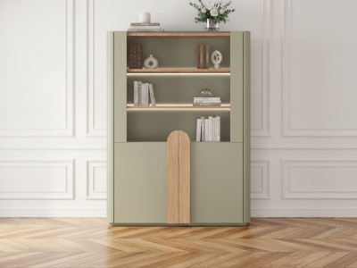 Meuble vitrine 2 portes H. 138 cm ENYRA