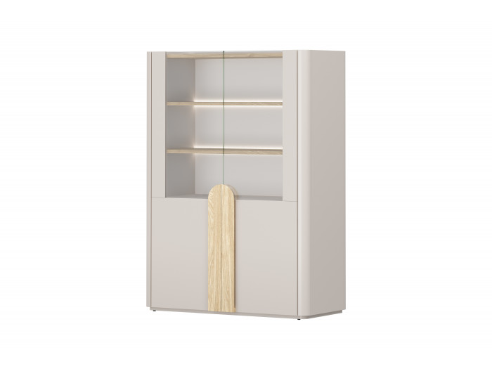 Meuble vitrine 2 portes H. 138 cm ENYRA