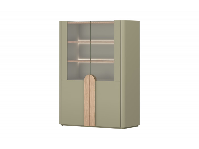 Meuble vitrine 2 portes H. 138 cm ENYRA