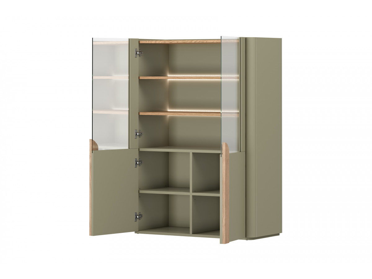 Meuble vitrine 2 portes H. 138 cm ENYRA