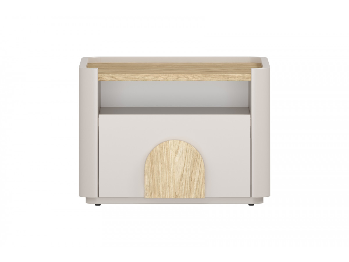 Table de chevet 1 tiroir ENYRA beige — vue 6