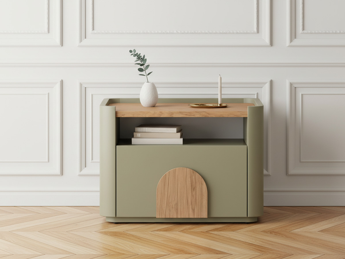 Table de chevet 1 tiroir ENYRA vert