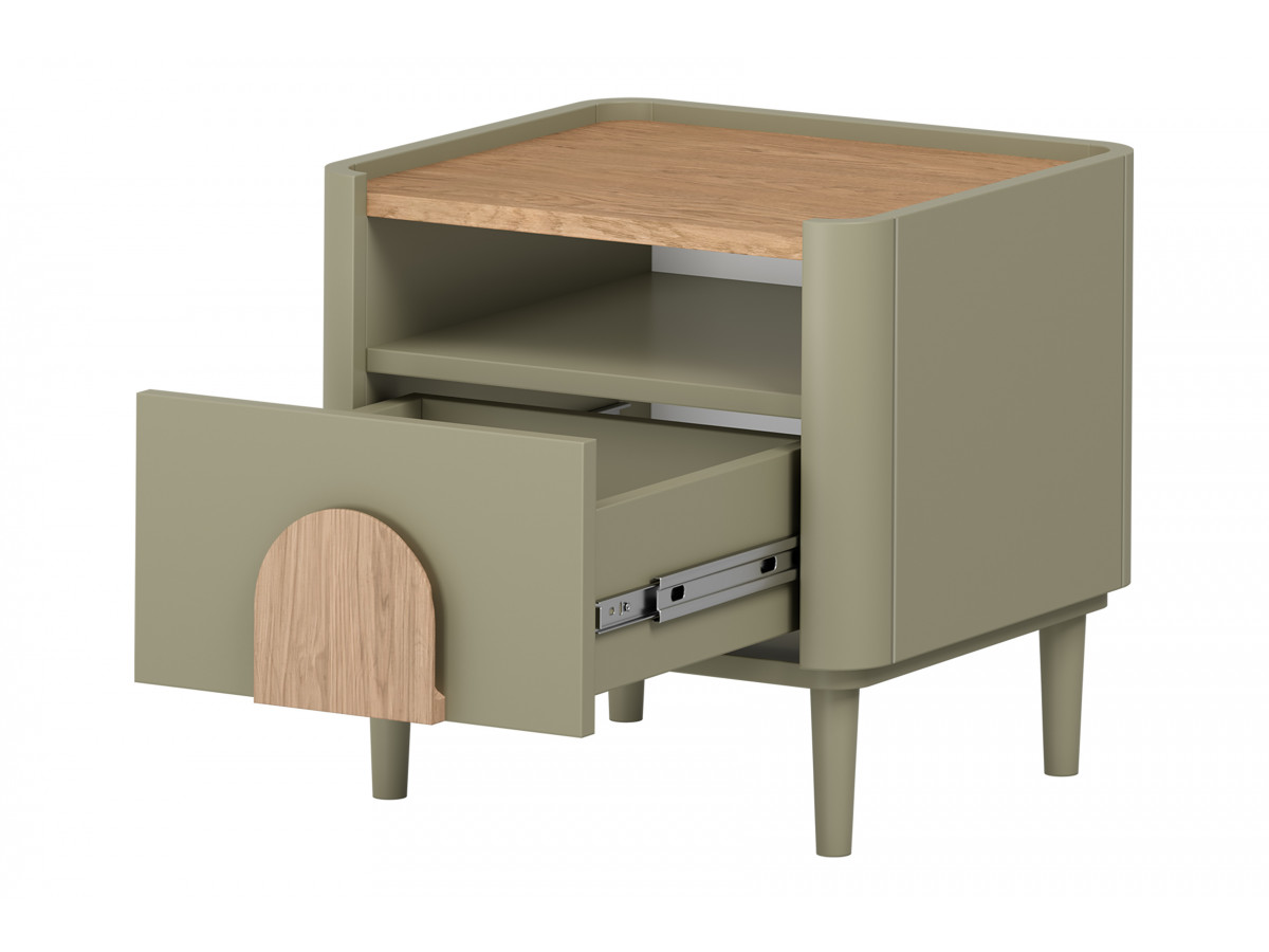 Table de chevet 1 tiroir ENYRA pieds bois massif