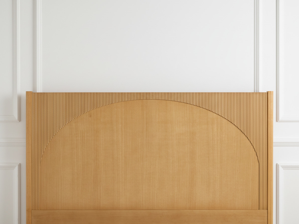 LOLA 165cm hoofdbord met afgerond patroon en massief essenfineer