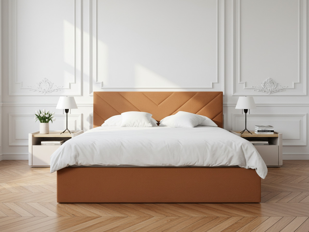 Lit coffre ROMANE orange