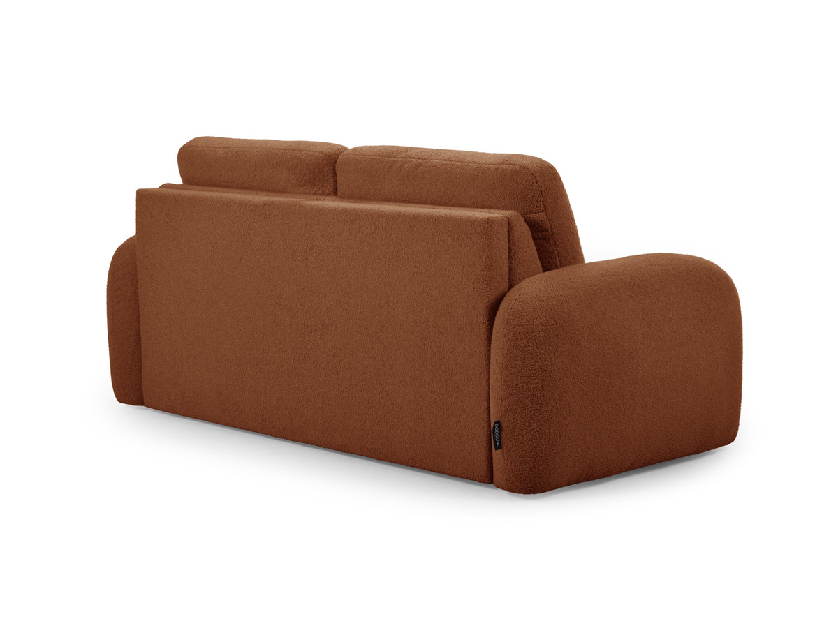 Canapé droit convertible KENAN ouverture express tissu bouclette