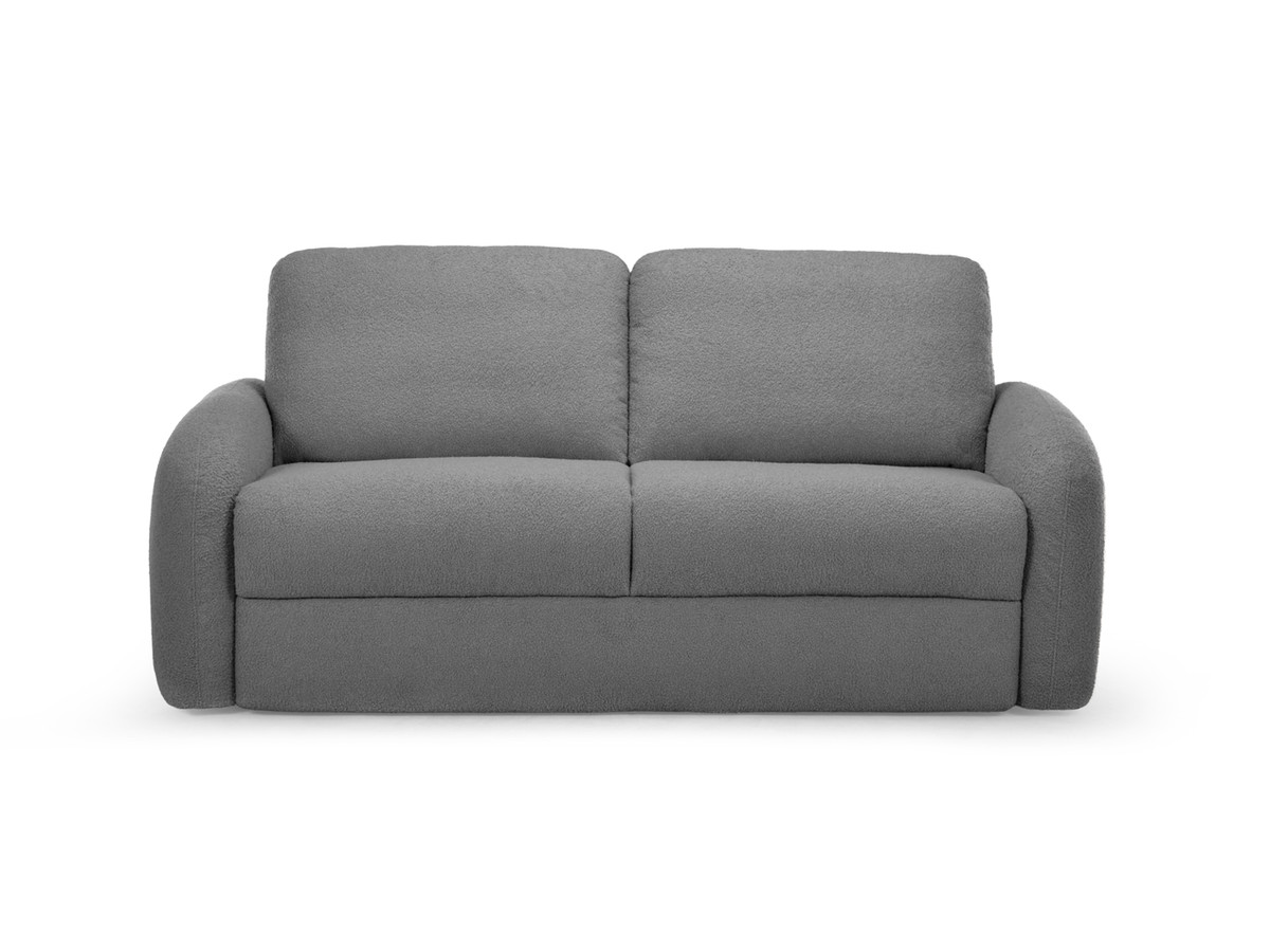 sofa rozkładana kenan z systemem włoskim tkanina bukla kolorowy ciemnoszary