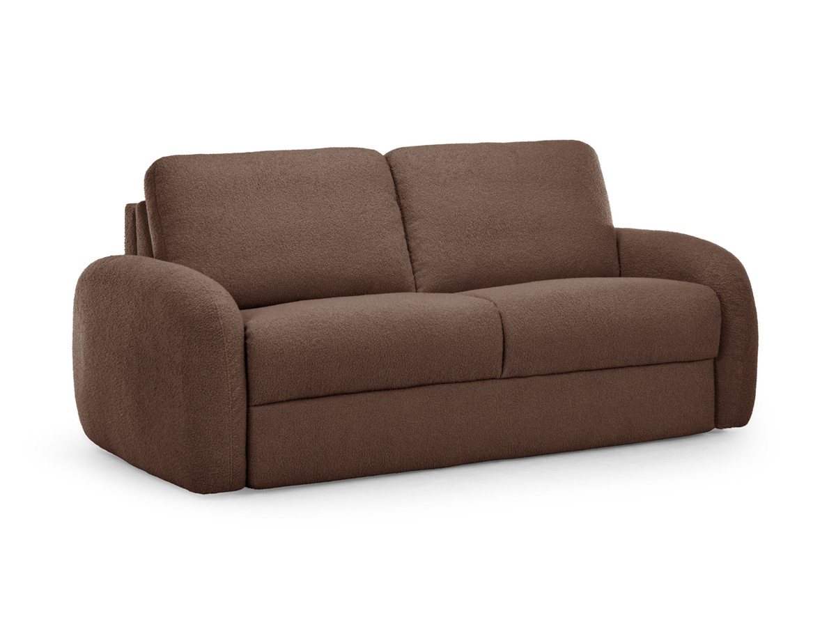 Canapé droit convertible MIKI ouverture express tissu lisse