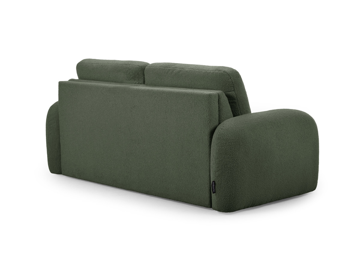 Canapé droit convertible KENAN ouverture express tissu bouclette