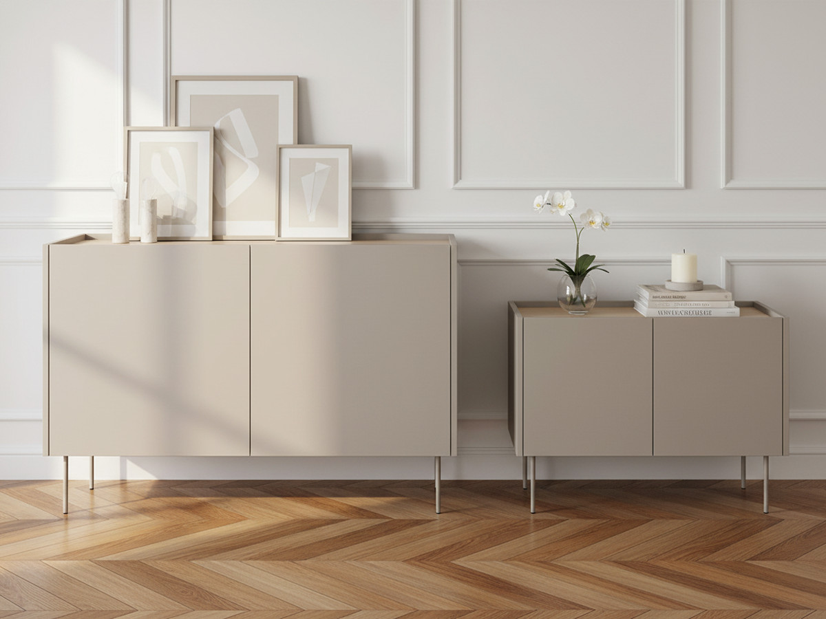 Ensemble ATLAS avec buffet 120 cm + meuble TV 120 cm beige — vue 5