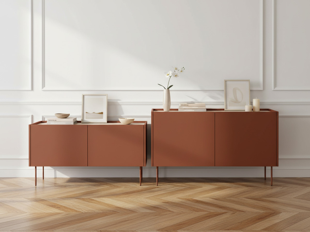 Ensemble ATLAS avec buffet 120 cm + meuble TV 120 cm rouge — vue 5