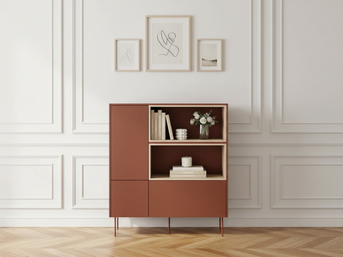 Buffet haut 2 portes 120 cm ATLAS avec niches