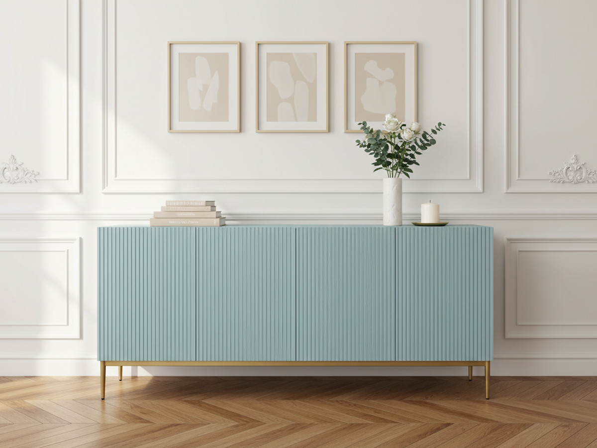 KASHA 4-deurs dressoir 200 cm Gouden poten