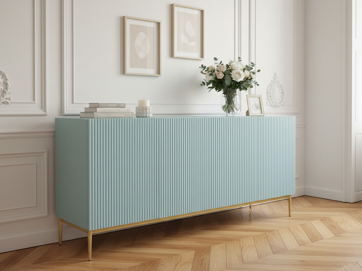 KASHA 4-deurs dressoir 200 cm Gouden poten