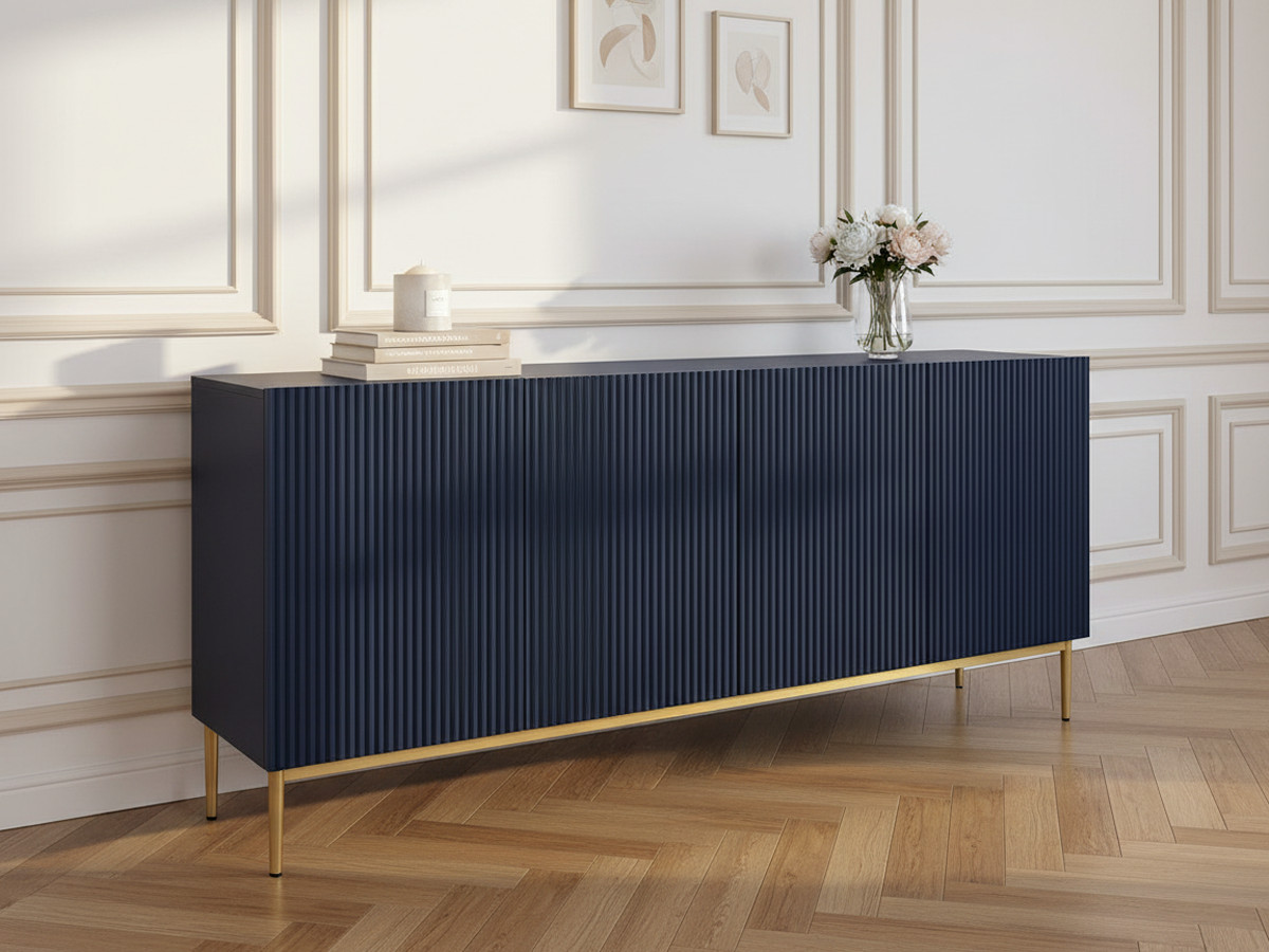 KASHA 4-deurs dressoir 200 cm Gouden poten