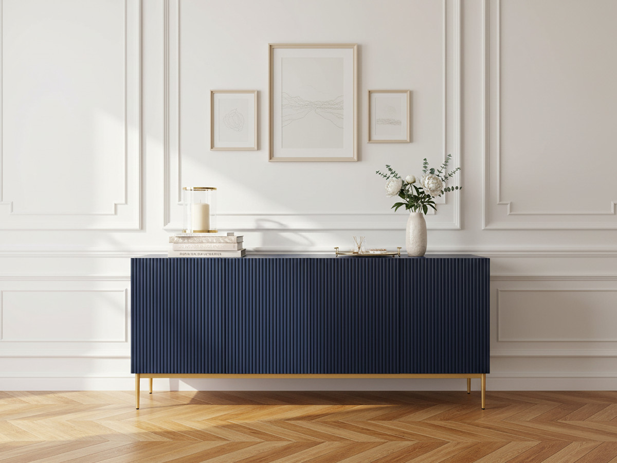 KASHA 4-deurs dressoir 200 cm Gouden poten