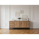 Buffet 3 portes 190 cm BERGERAC Bois massif de manguier