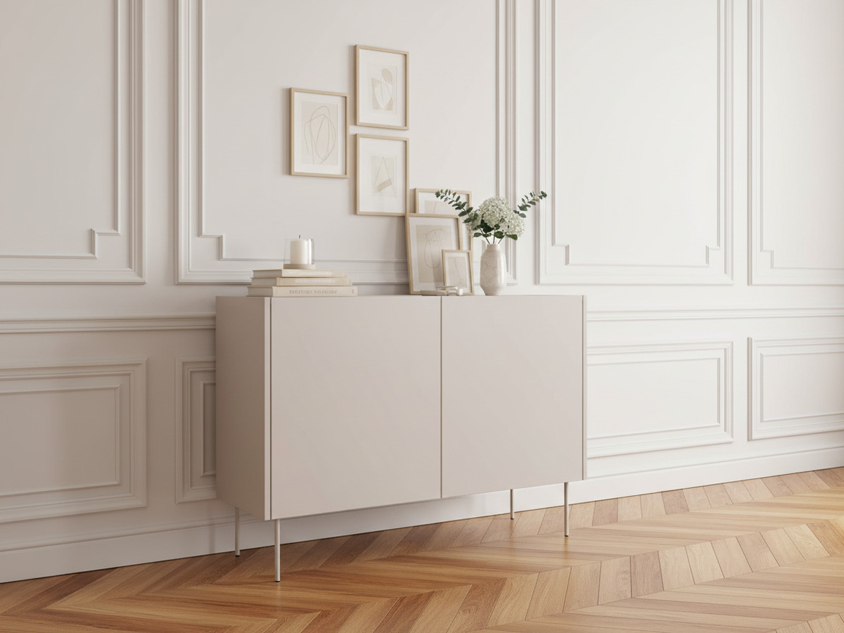 Buffet 2 portes 120 cm ATLAS beige — vue 4