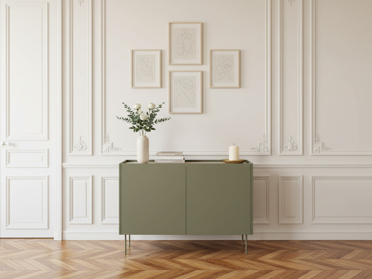 Buffet 2 portes 120 cm ATLAS vert