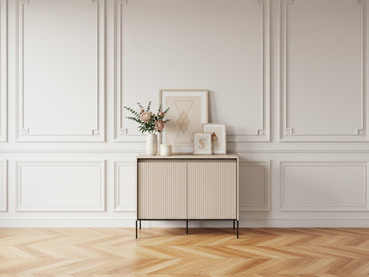 Buffet 2 portes 100 cm LENARA avec tasseaux