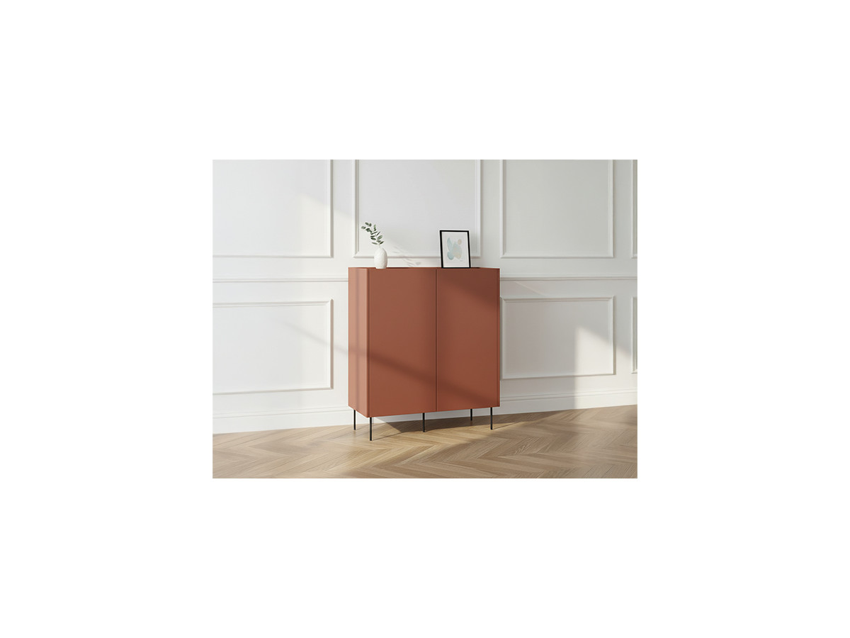 Buffet haut 2 portes 120 cm ATLAS rouge — vue 4
