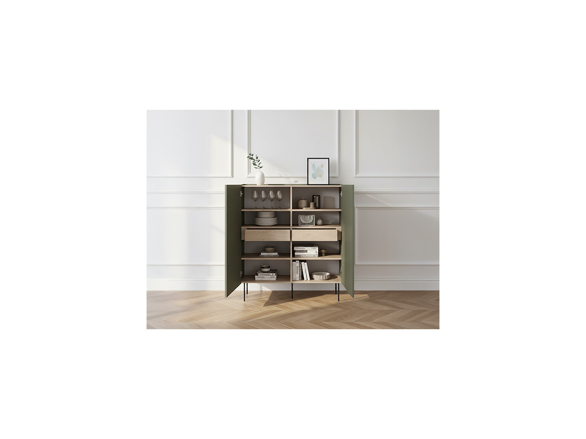Buffet haut 2 portes 120 cm ATLAS vert — vue 5