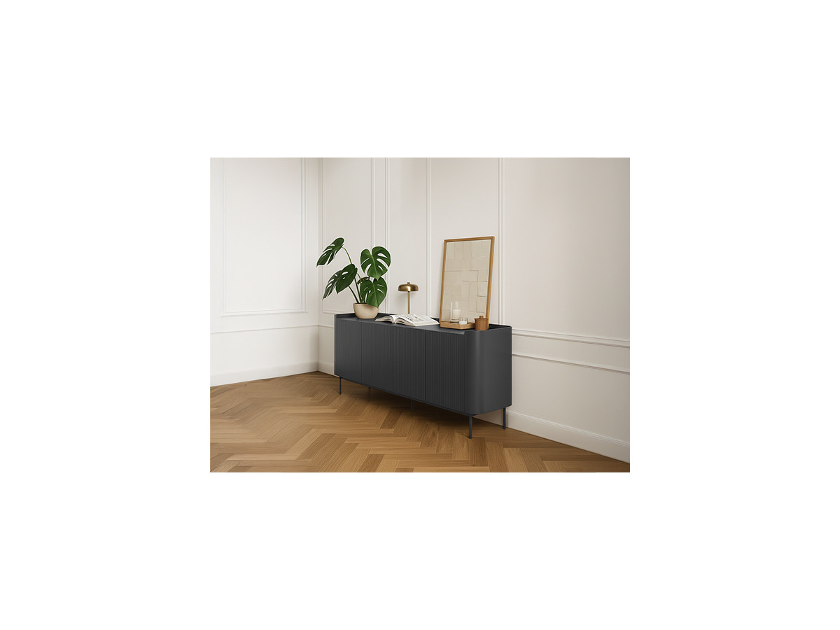JAY 4-deurs dressoir 200 cm met noppeneffect
