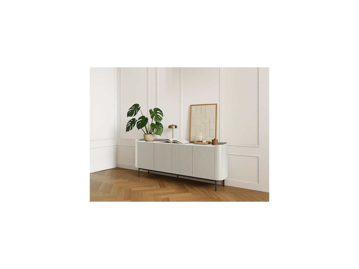 JAY 4-deurs dressoir 200 cm met noppeneffect