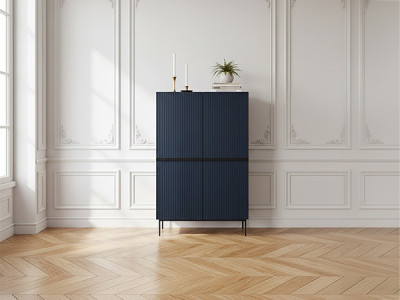 Buffet haut 2 portes 100 cm KASHA Pieds noir