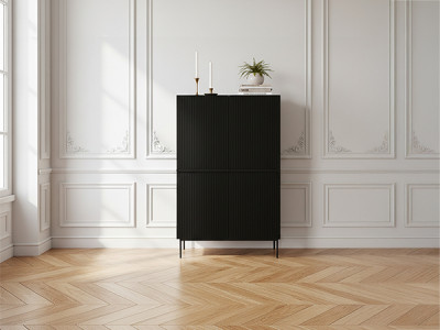 Buffet haut 2 portes 100 cm KASHA Pieds noir