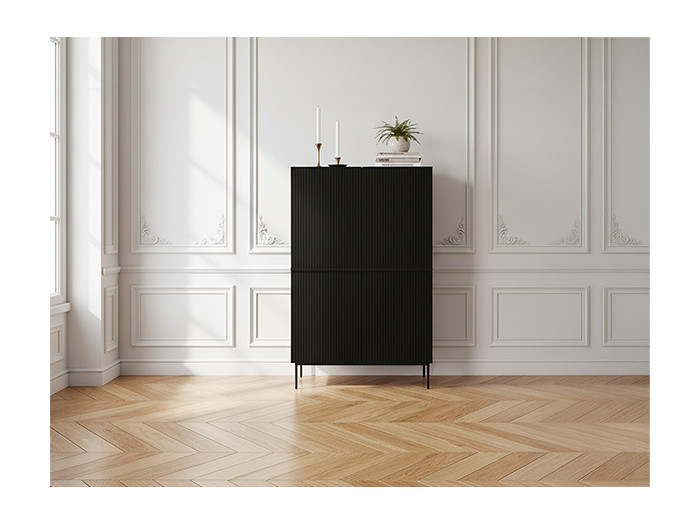Buffet haut 2 portes 100 cm KASHA Pieds noir