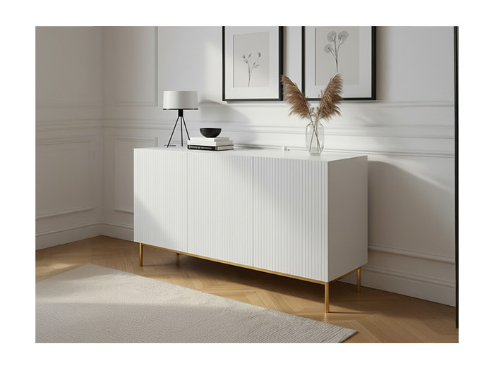 Buffet 3 portes 150 cm KASHA pieds or