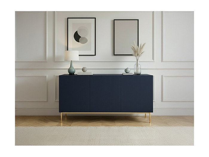 Buffet 3 portes 150 cm KASHA pieds or