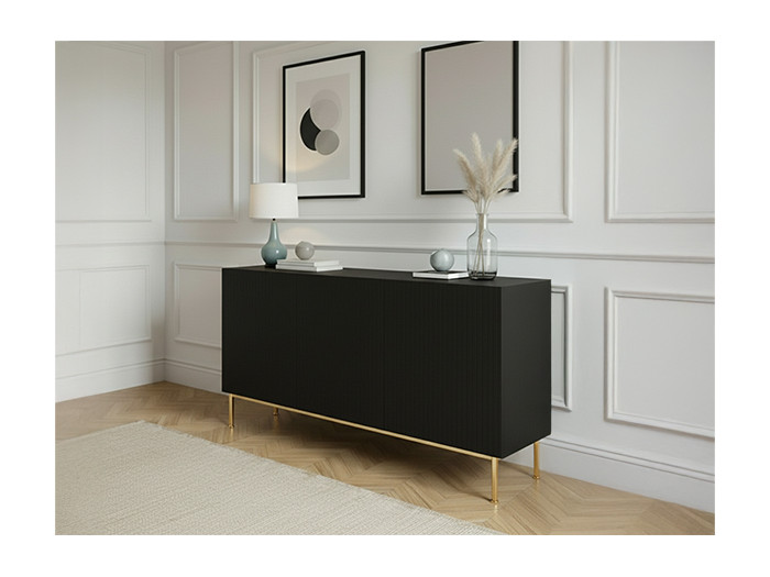 Buffet 3 portes 150 cm KASHA pieds or